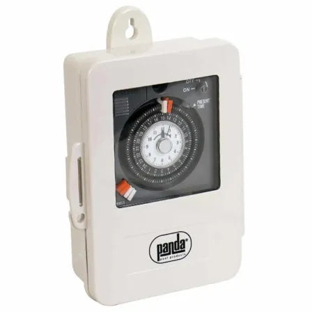 PANDA POOL timer mecanico 127v/230v 12amps con gavinete